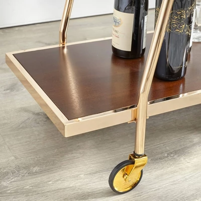 Dorset Bar Cart Bright Gold - Angelo : Home 4 Dorset Bar Cart Bright Gold - Angelo : Home - Image 2