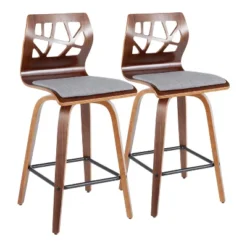 Set Of 2 Folia Mid-Century Modern Counter Height Barstools - LumiSource -Restaurant Furniture Store GUEST 90ef7438 873f 4be5 81a4 f5fa93203f4b