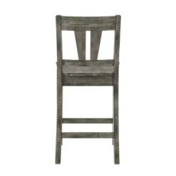 2pc Grayson Counter Height Barstool And Side Chair Set With Wooden Seats Gray - Picket House Furnishings -Restaurant Furniture Store GUEST 91a71d0e 2d1f 4c30 b2da edf9f253ee9c