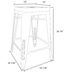 Set Of 2 24" Carlisle Metal Counter Height Barstool - Threshold™ -Restaurant Furniture Store GUEST 91e0f699 886c 4f22 8477 2dde73c1a713