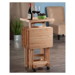 6pc Snack Table Set - Natural - Winsome -Restaurant Furniture Store GUEST 91f4314b 0a70 4dd6 b1b1 1030d40b9b52