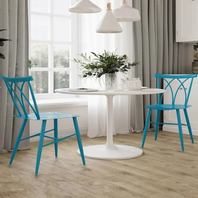 Set Of 2 Avery Metal Dining Chairs - Lifestyle Solutions 3 Set Of 2 Avery Metal Dining Chairs - Lifestyle Solutions