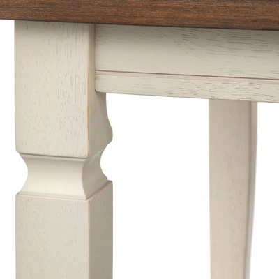 5pc Maryland Extendable Dining Table Set Walnut/White - Buylateral 10 5pc Maryland Extendable Dining Table Set Walnut/White - Buylateral - Image 8