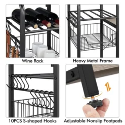 Yaheetech 4-Tier 55" Kitchen Baker's Rack With Power Outlet -Restaurant Furniture Store GUEST 92f9dab6 4f04 456a bd17 6341a673e594
