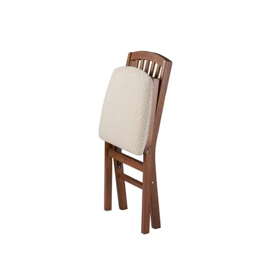 2pc Slat Back Folding Chairs Fruitwood - Stakmore 3 2pc Slat Back Folding Chairs Fruitwood - Stakmore