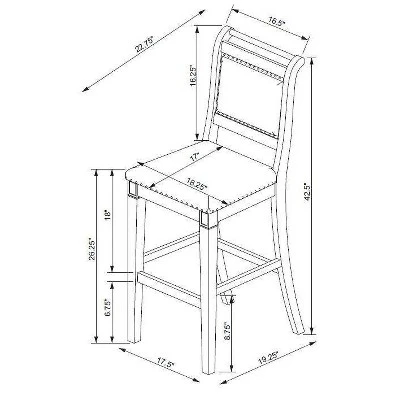 Emmy Counter Height Barstool - Linon 11 Emmy Counter Height Barstool - Linon - Image 9
