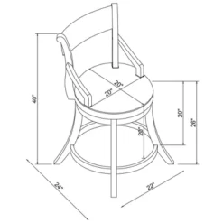 Big And Tall Gerald Counter Height Barstool Brown - Powell Company -Restaurant Furniture Store GUEST 942c07fa 1149 4b15 b529 65e8095dffb0