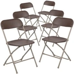 Emma And Oliver Set Of 6 Stackable Folding Plastic Chairs - 650 LB Weight Capacity -Restaurant Furniture Store GUEST 9463d1fe 5467 4821 b984 d4ec688f100e
