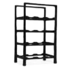 BIRDROCK HOME 12 Bottle Rack - Free Standing Stand - Kitchen Countertop - Black Forged Metal - Vertical Shelf Storage Cabinet - Holder -Restaurant Furniture Store GUEST 9575a2a8 cc5b 4bb2 86df 226556e214f0