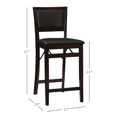25" Torrin Folding Counter Height Barstool Espresso - Linon 13 25" Torrin Folding Counter Height Barstool Espresso - Linon - Image 11
