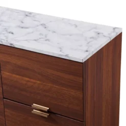 Ashton Sideboard With Faux Marble Top Walnut - Teamson Home -Restaurant Furniture Store GUEST 97acf52c 5c93 47a2 b277 a77153ff9e87