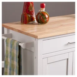 Martinsen Kitchen Cart - White - Aiden Lane -Restaurant Furniture Store GUEST 9887c4e0 0284 4a12 9a7f 4a96d0e37e2c