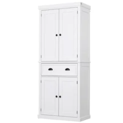HOMCOM 72" Traditional Freestanding Kitchen Pantry Cupboard With 2 Cabinet, Drawer And Adjustable Shelves -Restaurant Furniture Store GUEST 9bfea7b1 ef7c 4330 939c ac28b490aeba