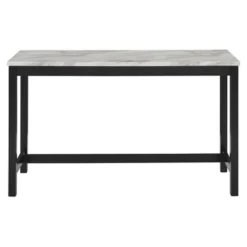 New Classic Furniture Celeste Kitchen Dining Set Wooden Faux Marble Top Theater Bar Accent Table With 3 Memory Foam Stools, Black -Restaurant Furniture Store GUEST 9d2c02d0 e40e 453f 8bde d21a6a4e1df0