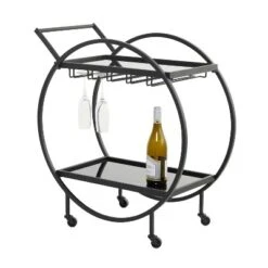 Contemporary Metal Round Bar Cart - Olivia & May 19 Contemporary Metal Round Bar Cart - Olivia & May -Restaurant Furniture Store GUEST 9d439cb9 bc29 4843 a4ce 38241d97a07d