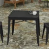 Merrick Lane 31.5" Square Indoor/Outdoor Black Steel Patio Dining Table For 4 With Black Poly Resin Slatted Top 1 Merrick Lane 31.5" Square Indoor/Outdoor Black Steel Patio Dining Table For 4 With Black Poly Resin Slatted Top -Restaurant Furniture Store GUEST 9e39ee1e 7116 40fd bbc6 4f678d2aa877