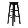 PJ Wood Classic Round-Seat 24" Tall Kitchen Counter Stools For Homes, Dining Spaces, And Bars With Backless Seats, Square Legs, Black (10 Pack) -Restaurant Furniture Store GUEST 9e697636 9bba 440f 9c61 0e874f9c7610