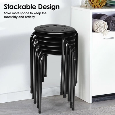 Costway Set Of 6 Portable Plastic Stack Stools Backless Classroom Seating 10 Costway Set Of 6 Portable Plastic Stack Stools Backless Classroom Seating - Image 8