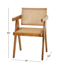 30" X 20" Modern Teak Wood Accent Chair - Olivia & May -Restaurant Furniture Store GUEST 9eff3764 43ee 4a13 8e75 894089193b9c