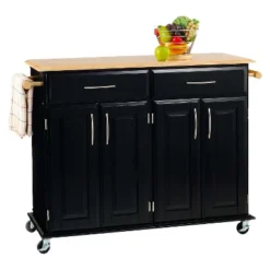 Dolly Madison Kitchen Island Cart Wood/Black/Natural - Home Styles -Restaurant Furniture Store GUEST 9f4d0703 0948 4734 af1f 188b4ef46e59