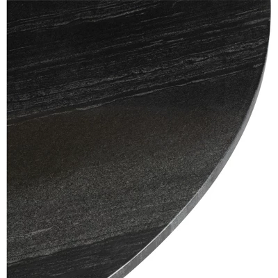 47.2" Lynnette Round Marble Dining Table Black - ZM Home 6 47.2" Lynnette Round Marble Dining Table Black - ZM Home - Image 4