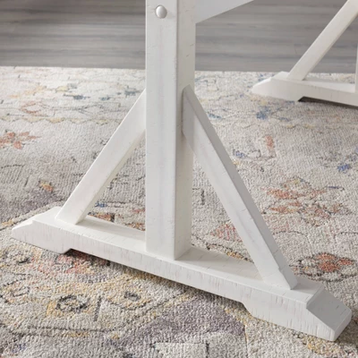 Miller Rectangular Trestle Base Dining Table White - Lifestorey 4 Miller Rectangular Trestle Base Dining Table White - Lifestorey - Image 2