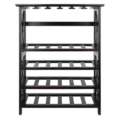 Rio 24 Bottles Wine Rack Wood/Espresso - Winsome 3 Rio 24 Bottles Wine Rack Wood/Espresso - Winsome