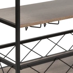 Emma And Oliver Light Oak Wood Kitchen Bar Cart, Stemware Rack And Locking Casters -Restaurant Furniture Store GUEST a0c39c8e bdf4 4d71 90fd 7aaa29e02da1