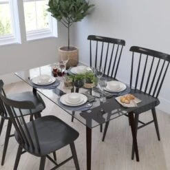 Merrick Lane 31.5" X 55" Rectangular Solid Wood Table With Glass Top 18 Merrick Lane 31.5" X 55" Rectangular Solid Wood Table With Glass Top -Restaurant Furniture Store GUEST a132c047 3354 44e1 b531 50e642e6d20b