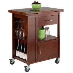 Gregory Kitchen Cart Walnut - Winsome -Restaurant Furniture Store GUEST a1ae5cc0 d734 42cc a520 17c95b6c5f5c