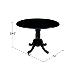 Set Of 3 42" Dual Table With 2 Mission Chairs Dining Sets Black - International Concepts -Restaurant Furniture Store GUEST a2f62636 59f8 4bce b1b0 280d49a5b9ee