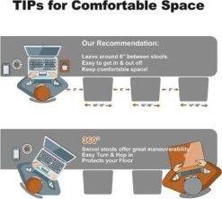 Hywela Bar Stools, Modern PU Leather Adjustable Swivel Barstools, Armless Kitchen Island Counter Bar Stools With Bigger Base, Set Of 2,Stylish- The Pop Home -Restaurant Furniture Store GUEST a378ed77 54d8 466d add6 596e55abf175