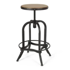 2pc Farmdale Industrial Firwood Adjustable Height Swivel Counter Height Barstools Antique Natural/Pewter - Christopher Knight Home -Restaurant Furniture Store GUEST a3ad2250 e107 46f8 b155 fb14e222957c