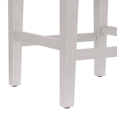 Set Of 2 26" Bronn Non Swivel Counter Height Barstools White /Silver - Hillsdale Furniture 10 Set Of 2 26" Bronn Non Swivel Counter Height Barstools White /Silver - Hillsdale Furniture - Image 8