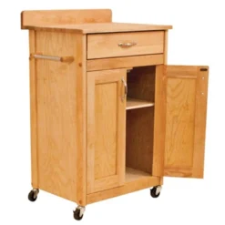 Wood Kitchen Cart In Natural Birch In Brown - Catskill Craftsmen -Restaurant Furniture Store GUEST a42b7686 2bee 4c7b 8d6d 28721f8315b2