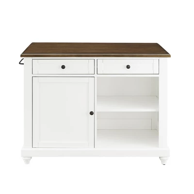 Mona Kitchen Island With 2 Stools White - Dorel Living 6 Mona Kitchen Island With 2 Stools White - Dorel Living - Image 4