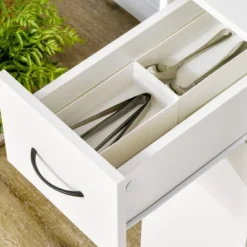 HOMCOM 3- Tier Slim Storage Cart, Rolling Narrow Kitchen Cart On Wheels For Small Place, Slide Out Side Utility Cart For Bathroom, Laundry -Restaurant Furniture Store GUEST a4cb7df7 1193 4045 8196 55ae4dba7c04