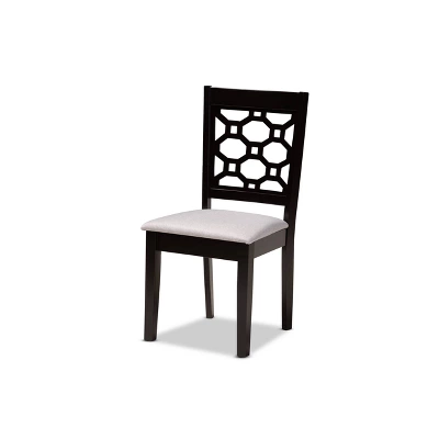 4pc Peter Fabric Upholstered And Wood Dining Chairs - Baxton Studio 3 4pc Peter Fabric Upholstered And Wood Dining Chairs - Baxton Studio
