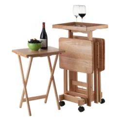 6pc Snack Table Set - Natural - Winsome -Restaurant Furniture Store GUEST a503085a 87cf 423f 8348 1fbe78deb53c