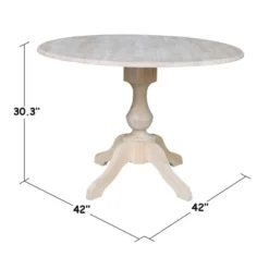 Blake Round Drop Leaf Table Unfinished - International Concepts -Restaurant Furniture Store GUEST a5cc005a 7649 4589 9941 8681f6e9ac3a