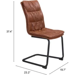 Set Of 2 Ruth Dining Chairs Vintage Brown - ZM Home -Restaurant Furniture Store GUEST a5db38b9 be22 476a b643 3a291599f4ac