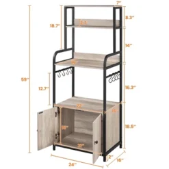 Yaheetech 59" Kitchen Storage Rack With Cabinet And Shelves 10 Yaheetech 59" Kitchen Storage Rack With Cabinet And Shelves -Restaurant Furniture Store GUEST a6157097 1157 42da b3da 26fd745ddeea
