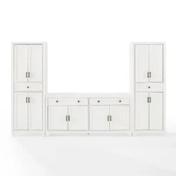 3pc Tara Sideboard And Pantry Set Distressed White - Crosley -Restaurant Furniture Store GUEST a69941c3 272d 4b96 bc08 15ab3d7ac8fb