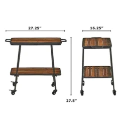 Felix 2 Tier Bar Cart Black - Adore Decor -Restaurant Furniture Store GUEST a6cd277c 1222 4353 9746 138a91b239af