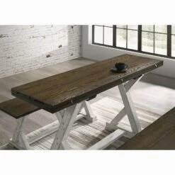 6pc Calton Farmhouse Dining Set With Bench Chestnut - HOMES: Inside + Out -Restaurant Furniture Store GUEST a805a951 7eb8 46a0 8c7b 30c958a37ed4