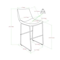 Set Of 2 Laslo Modern Upholstered Faux Leather Barstools - Saracina Home -Restaurant Furniture Store GUEST a827c39c ba03 4975 892b 7586cf04622d