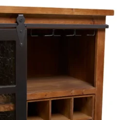 Industrial Wood Standing Wine Rack Brown - Olivia & May -Restaurant Furniture Store GUEST a85cf4c1 66f0 409c ab79 7f334820a217