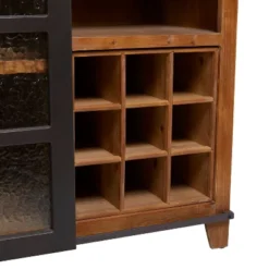 Industrial Wood Standing Wine Rack Brown - Olivia & May -Restaurant Furniture Store GUEST a867d3b7 d1f8 4b75 9b22 64853c115823