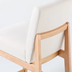 Upholstered Natural Wood Slipper Counter Stool - Hearth & Hand™ With Magnolia -Restaurant Furniture Store GUEST aa366b92 610e 4c17 a181 5d290cbb7917