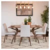 5pc Orrin Dining Set Natural Walnut/Light Beige - Christopher Knight Home -Restaurant Furniture Store GUEST aa63c354 adf1 4fee 9dc3 e17ab615a861